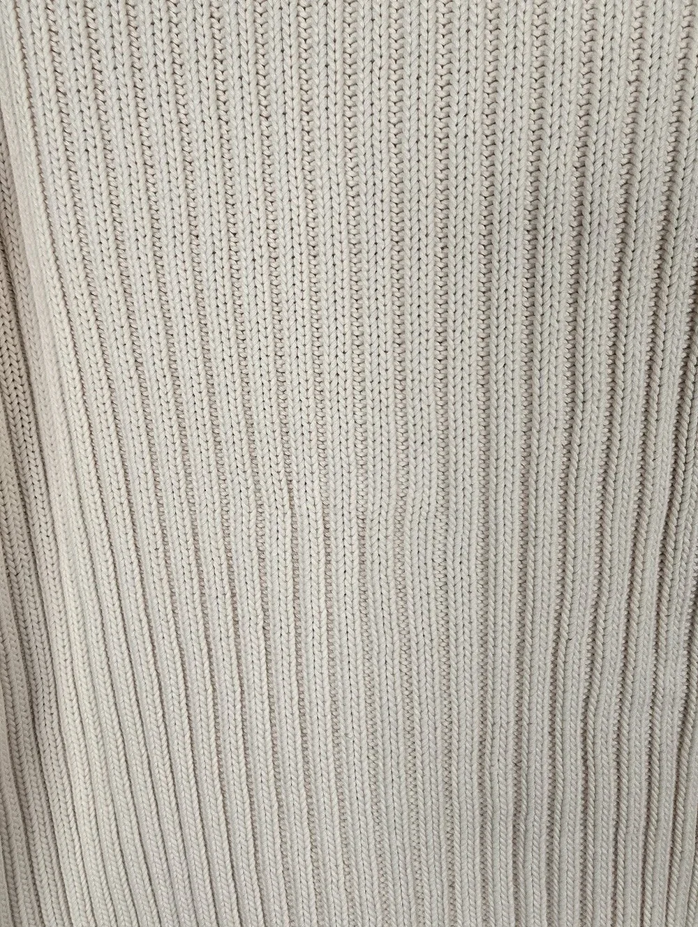 Eddie Bauer Off-White Ribbed Knit Turtleneck Long Sleeve Cotton Sweater Size XXL - Picture 7 of 8